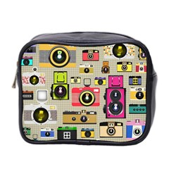 Retro Camera Pattern Graph Mini Toiletries Bag (two Sides) by Bedest