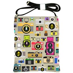 Retro Camera Pattern Graph Shoulder Sling Bag by Bedest