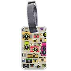 Retro Camera Pattern Graph Luggage Tag (one Side) by Bedest