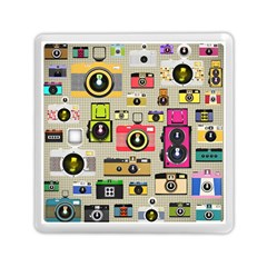 Retro Camera Pattern Graph Memory Card Reader (square) by Bedest