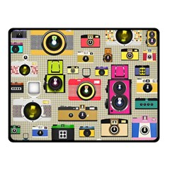 Retro Camera Pattern Graph Two Sides Fleece Blanket (small) by Bedest