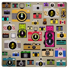 Retro Camera Pattern Graph Uv Print Square Tile Coaster  by Bedest