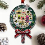 Retro Camera Pattern Graph Metal X Mas Lollipop with Crystal Ornament Front