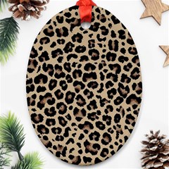 Leopard Animal Skin Patern Ornament (oval) by Bedest