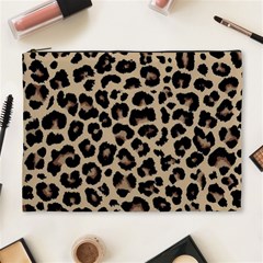 Leopard Animal Skin Patern Cosmetic Bag (xl) by Bedest