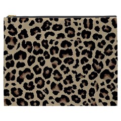 Leopard Animal Skin Patern Cosmetic Bag (xxxl) by Bedest