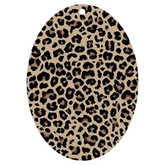 Leopard Animal Skin Patern Uv Print Acrylic Ornament Oval by Bedest