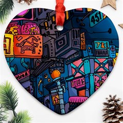 Wallet City Art Graffiti Ornament (heart) by Bedest