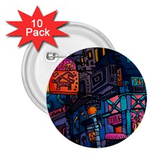 Wallet City Art Graffiti 2 25  Buttons (10 Pack)  by Bedest