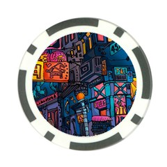 Wallet City Art Graffiti Poker Chip Card Guard by Bedest