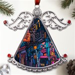 Wallet City Art Graffiti Metal Angel with Crystal Ornament Front