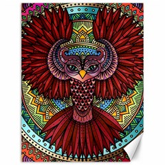 Colorful Owl Art Red Owl Canvas 12  X 16  by Bedest