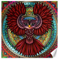 Colorful Owl Art Red Owl Canvas 20  X 20  by Bedest