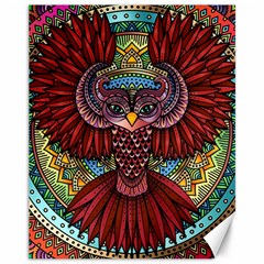 Colorful Owl Art Red Owl Canvas 11  X 14  by Bedest