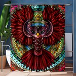 Colorful Owl Art Red Owl Shower Curtain 60  x 72  (Medium)  60 x72  Curtain