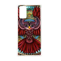 Colorful Owl Art Red Owl Samsung Galaxy Note 20 Tpu Uv Case by Bedest