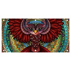 Colorful Owl Art Red Owl Banner And Sign 4  X 2  by Bedest