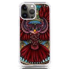 Colorful Owl Art Red Owl Iphone 13 Pro Max Tpu Uv Print Case by Bedest