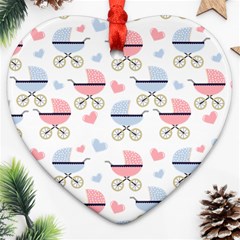 Pattern Stroller Carriage Texture Ornament (heart) by Grandong