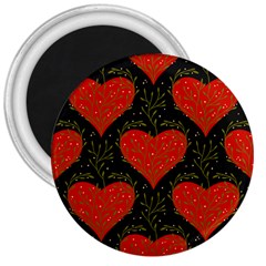 Love Hearts Pattern Style 3  Magnets by Grandong