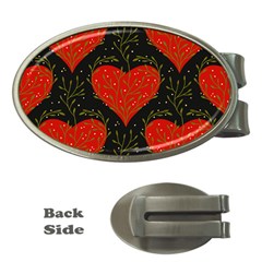 Love Hearts Pattern Style Money Clips (oval)  by Grandong