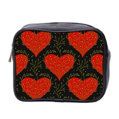 Love Hearts Pattern Style Mini Toiletries Bag (two Sides) by Grandong