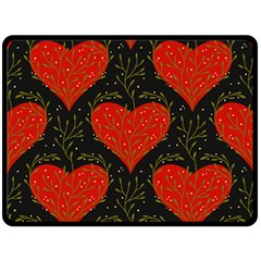 Love Hearts Pattern Style Two Sides Fleece Blanket (large) by Grandong