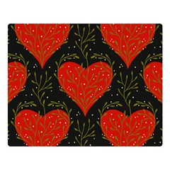 Love Hearts Pattern Style Two Sides Premium Plush Fleece Blanket (large) by Grandong