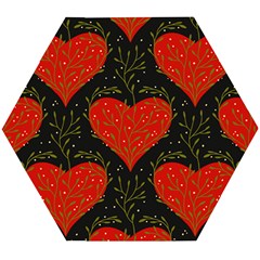 Love Hearts Pattern Style Wooden Puzzle Hexagon by Grandong