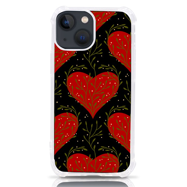 Love Hearts Pattern Style iPhone 13 mini TPU UV Print Case