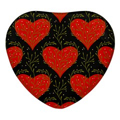 Love Hearts Pattern Style Heart Glass Fridge Magnet (4 Pack) by Grandong