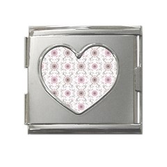 Pattern Texture Design Decorative Mega Link Heart Italian Charm (18mm) by Grandong