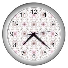 Pattern Texture Design Decorative Wall Clock (silver) by Grandong