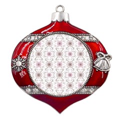 Pattern Texture Design Decorative Metal Snowflake And Bell Red Ornament by Grandong