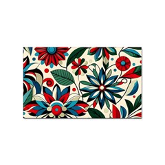 Flora Pattern Flower Sticker Rectangular (10 Pack) by Grandong