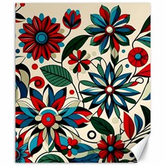 Flora Pattern Flower Canvas 20  X 24  by Grandong