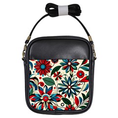 Flora Pattern Flower Girls Sling Bag by Grandong