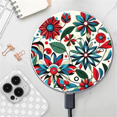 Flora Pattern Flower Wireless Fast Charger(white) by Grandong