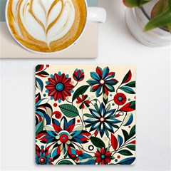 Flora Pattern Flower Uv Print Square Tile Coaster  by Grandong