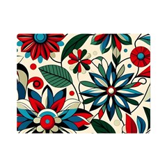 Flora Pattern Flower Premium Plush Fleece Blanket (mini) by Grandong