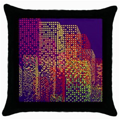 Building Architecture City Facade Throw Pillow Case (black) by Grandong