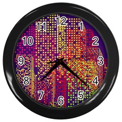 Building Architecture City Facade Wall Clock (black) by Grandong