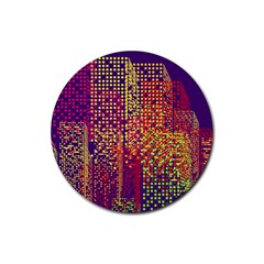 Building Architecture City Facade Rubber Coaster (round) by Grandong