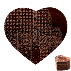 Building Architecture City Facade Heart Wood Jewelry Box by Grandong