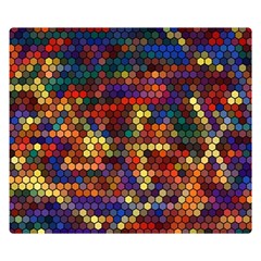 Hexagon Honeycomb Pattern Two Sides Premium Plush Fleece Blanket (kids Size) by Grandong