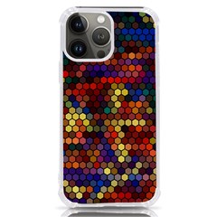 Hexagon Honeycomb Pattern Iphone 13 Pro Max Tpu Uv Print Case by Grandong