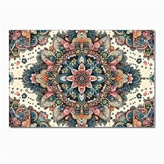 Floral Pattern Flowers Postcards 5  X 7  (pkg Of 10) by Grandong