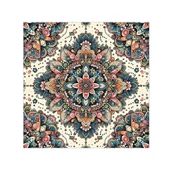 Floral Pattern Flowers Square Satin Scarf (30  X 30 ) by Grandong