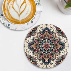 Floral Pattern Flowers Uv Print Round Tile Coaster by Grandong