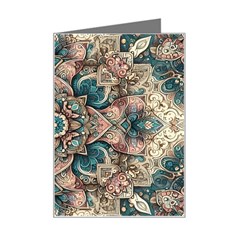 Floral Flora Flower Flowers Nature Pattern Mini Greeting Card by Grandong